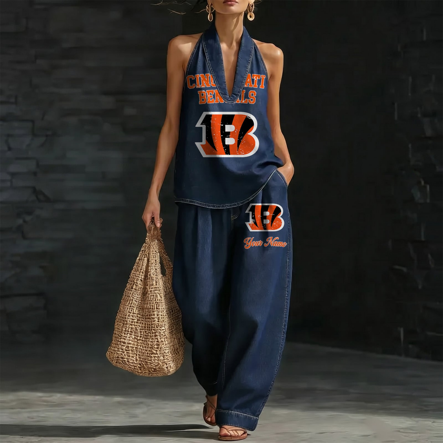 CIN x NFL Women's Vintage Washed Denim Suit DATND TANTD 030626
