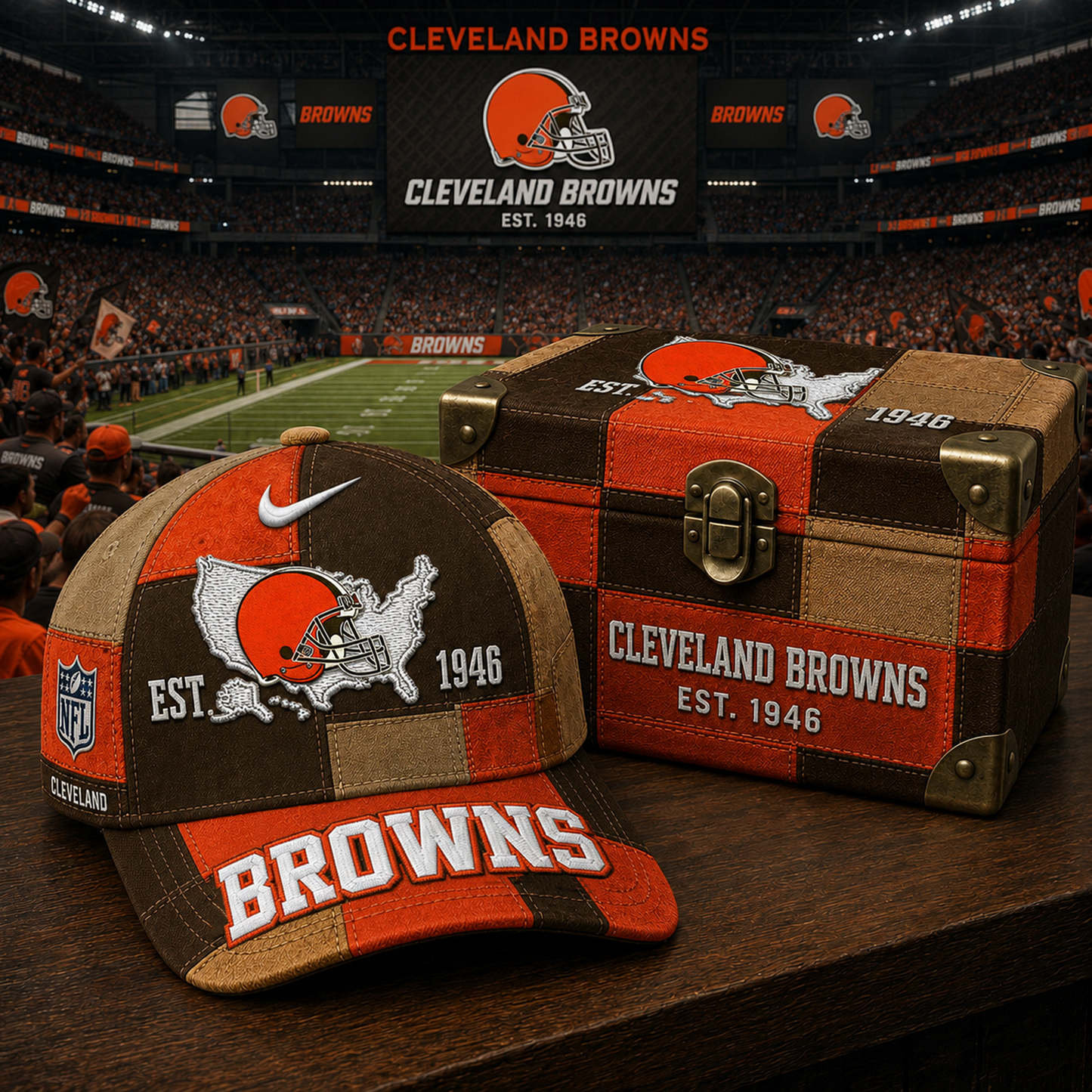 CLE x NFL Premium Heritage Game Day Classic Cap 1505 DatND DVT