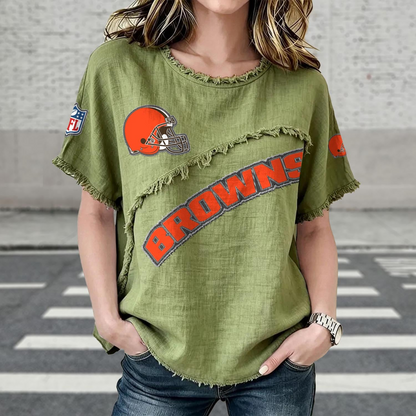 CLE x NFL Womenƒ??s Vintage O-Neck 2905 DatND DVT