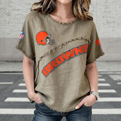 CLE x NFL Womenƒ??s Vintage O-Neck 2905 DatND DVT