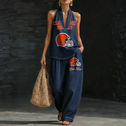 CLE x NFL Women's Vintage Washed Denim Suit DATND TANTD 030626