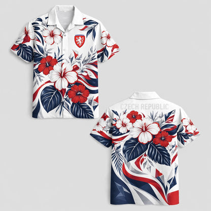 Czech World Cup 2026 Floral Hawaiian Shirt PVT02 DATND LBN 90526
