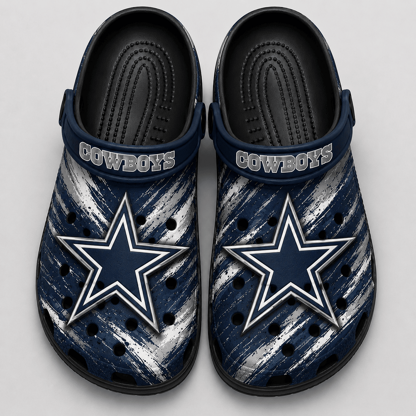 DAL Premium NFL Game Day Football Fan Sport Clogs Crocs Abstract Scratch 1706