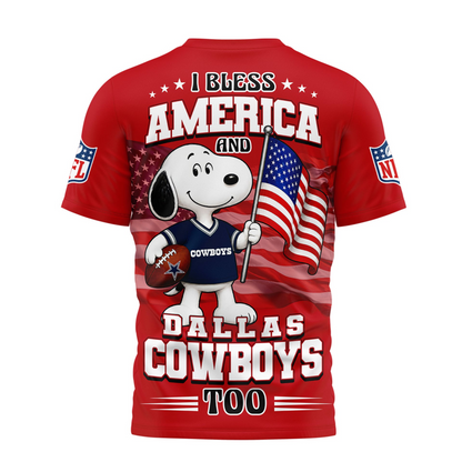 DAL Premium NFL Snoopy America 250 3D Shirt 1706