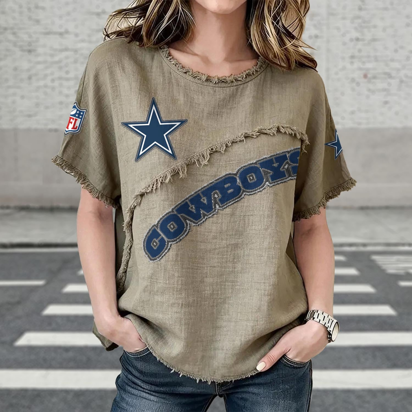 DAL x NFL Womenƒ??s Vintage O-Neck 2905 DatND DVT