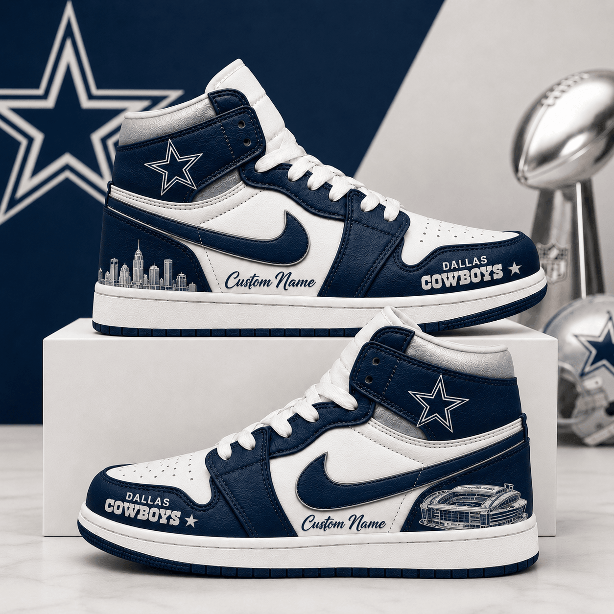 DC x NFL Luxury Air Jordan 1 Sneakers 230626