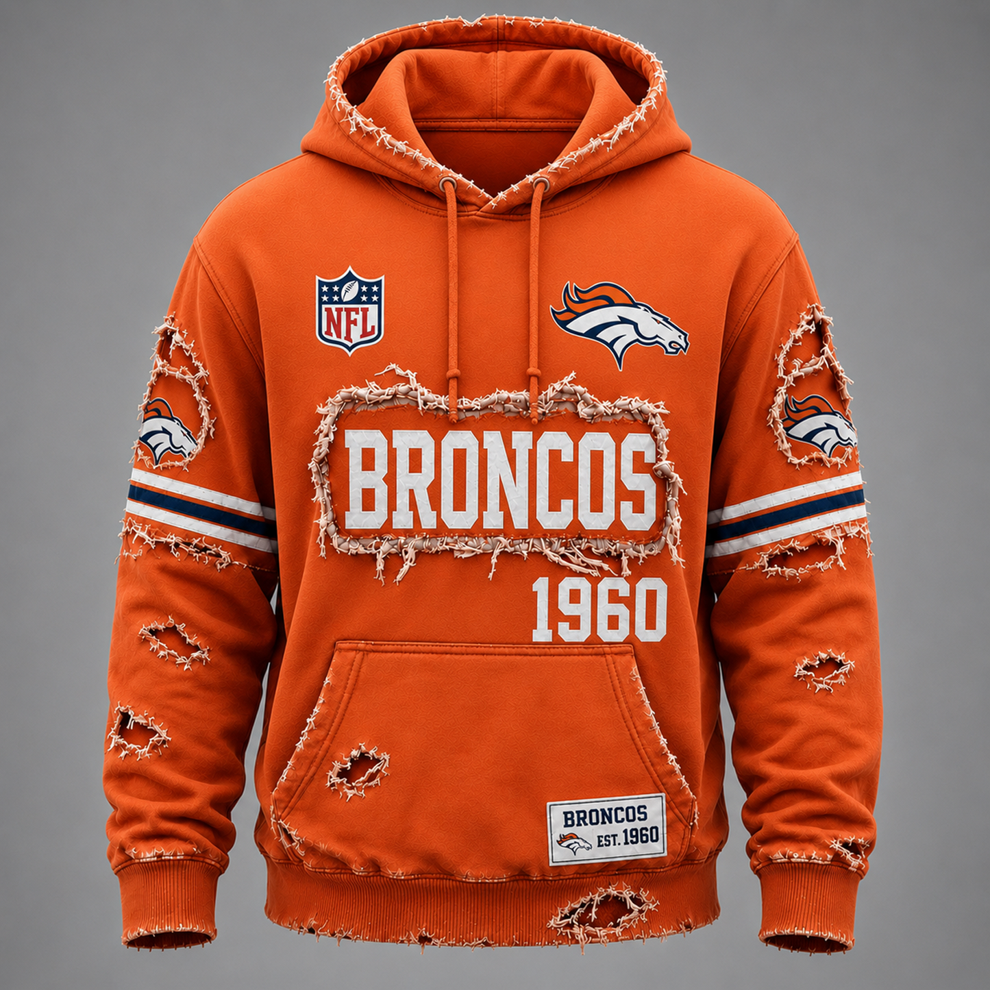 DEN x NFL Distressed Premium Hoodie 0906 DatND DVT