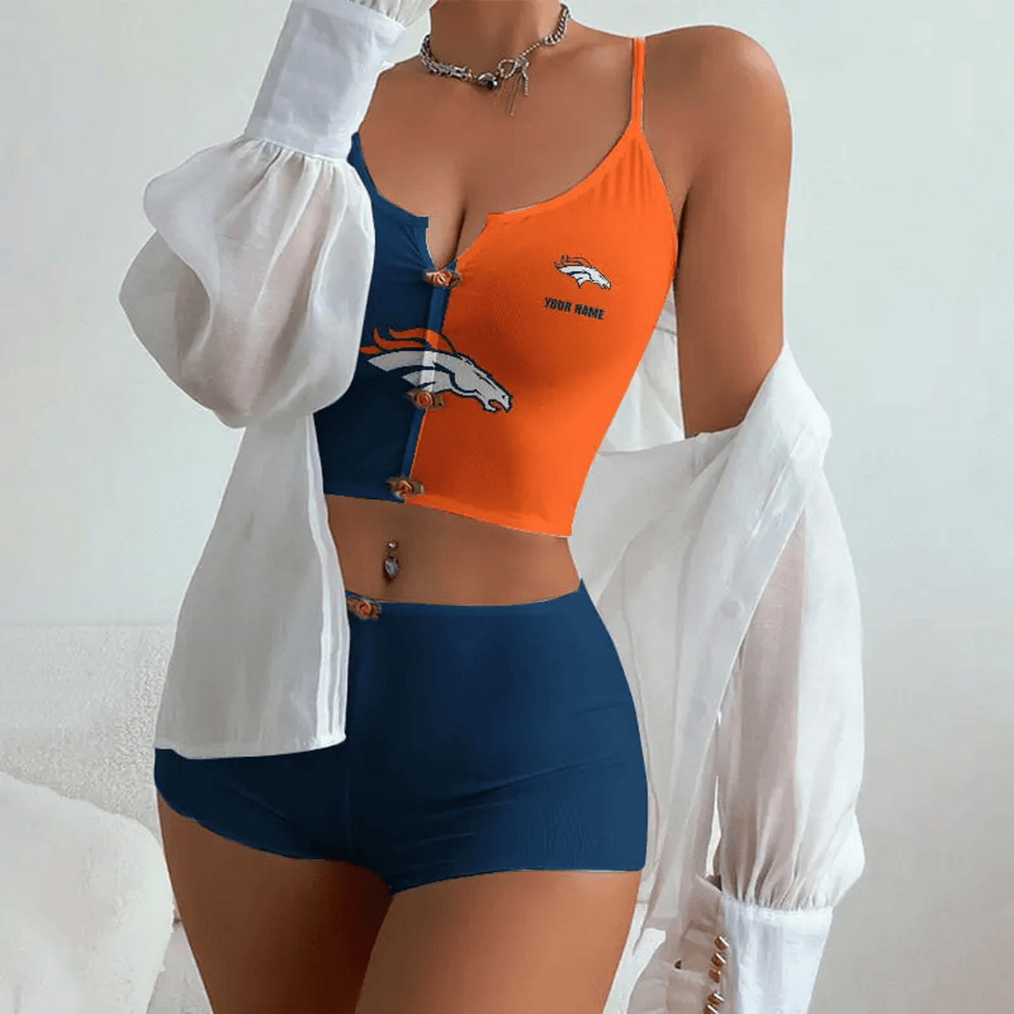 DEN x NFL Summer Full Set Woman Lingerie DATND TANTD