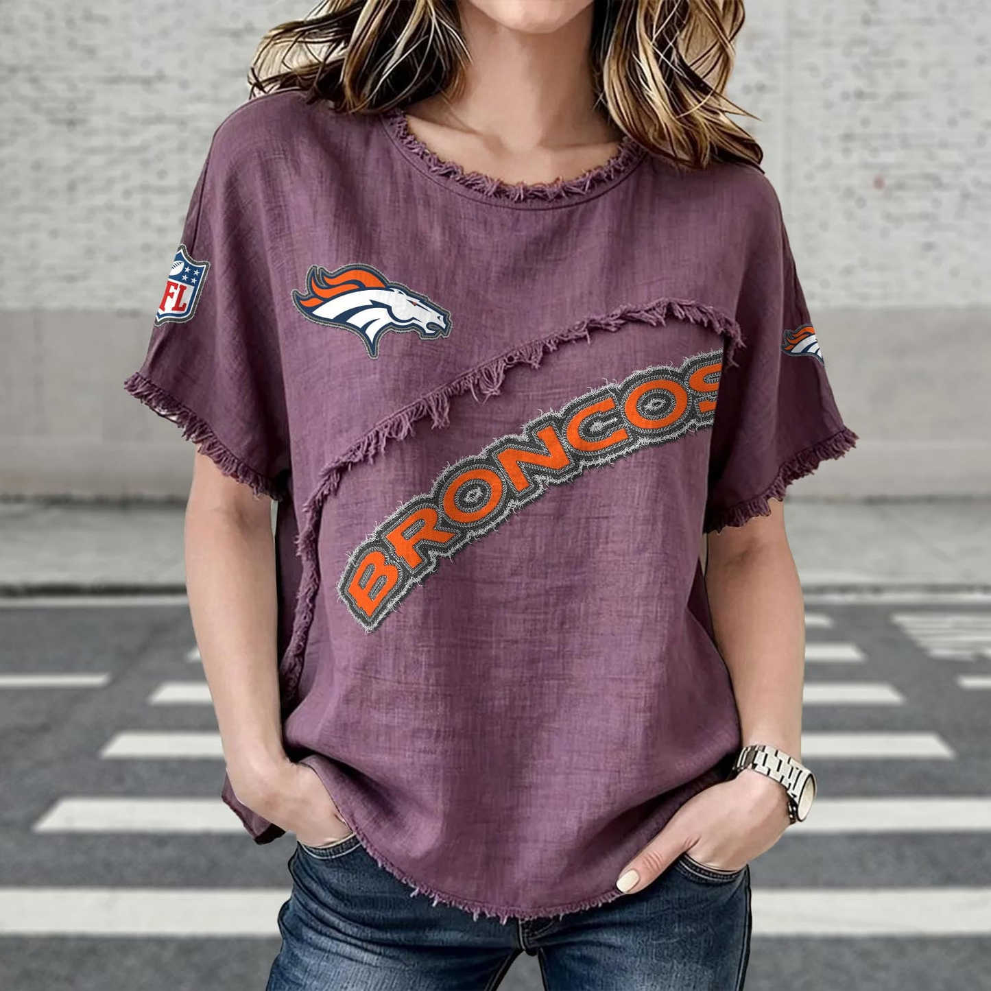 DEN x NFL Womenƒ??s Vintage O-Neck 2905 DatND DVT