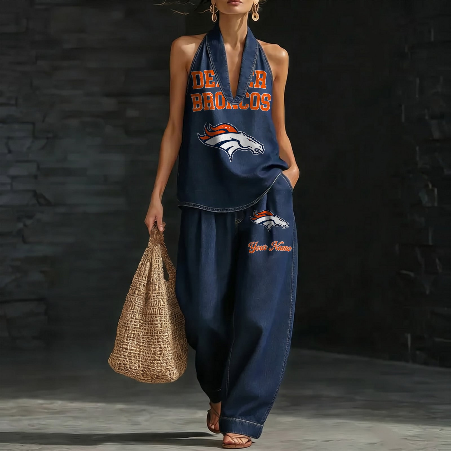 DEN x NFL Women's Vintage Washed Denim Suit DATND TANTD 030626