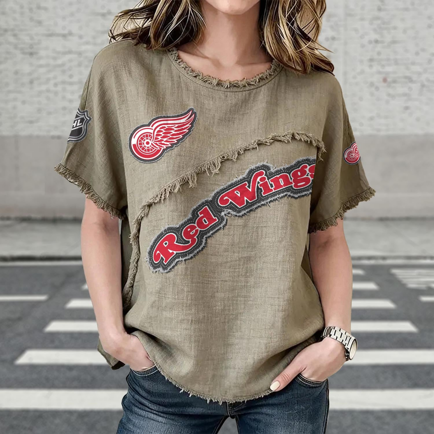DET x NHL Womenƒ??s Vintage O-Neck 2905 DatND DVT