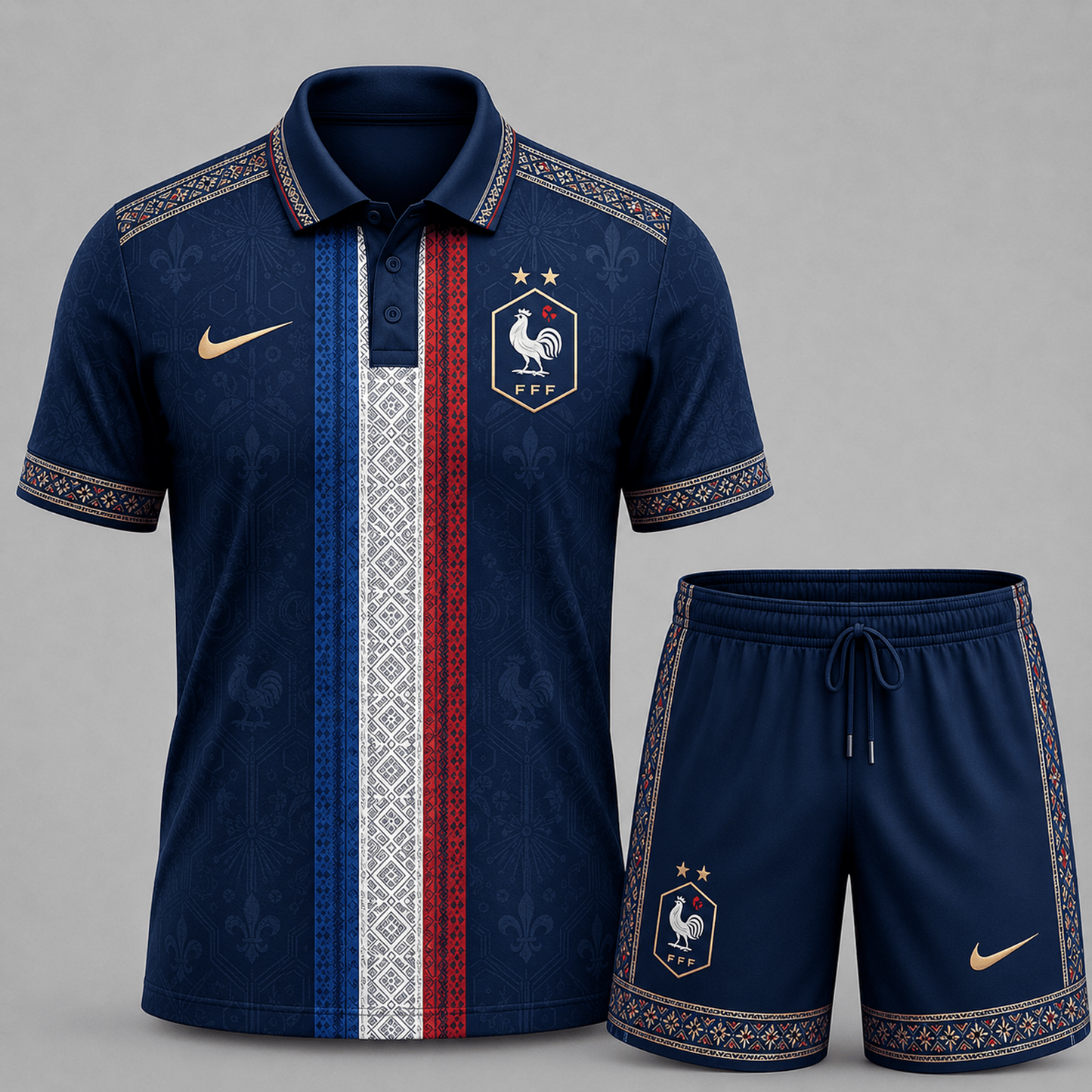France Premium WC26 Culture Polo & Shorts Set 0406 DatND DVT