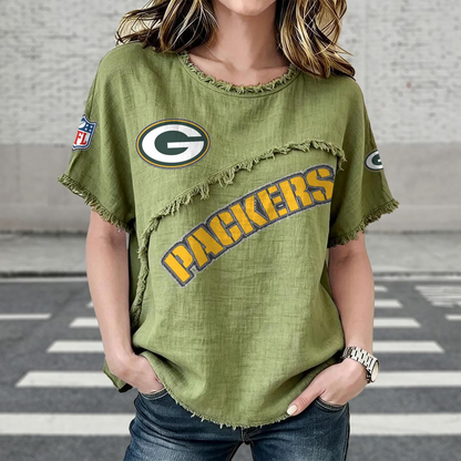 GB x NFL Womenƒ??s Vintage O-Neck 2905 DatND DVT