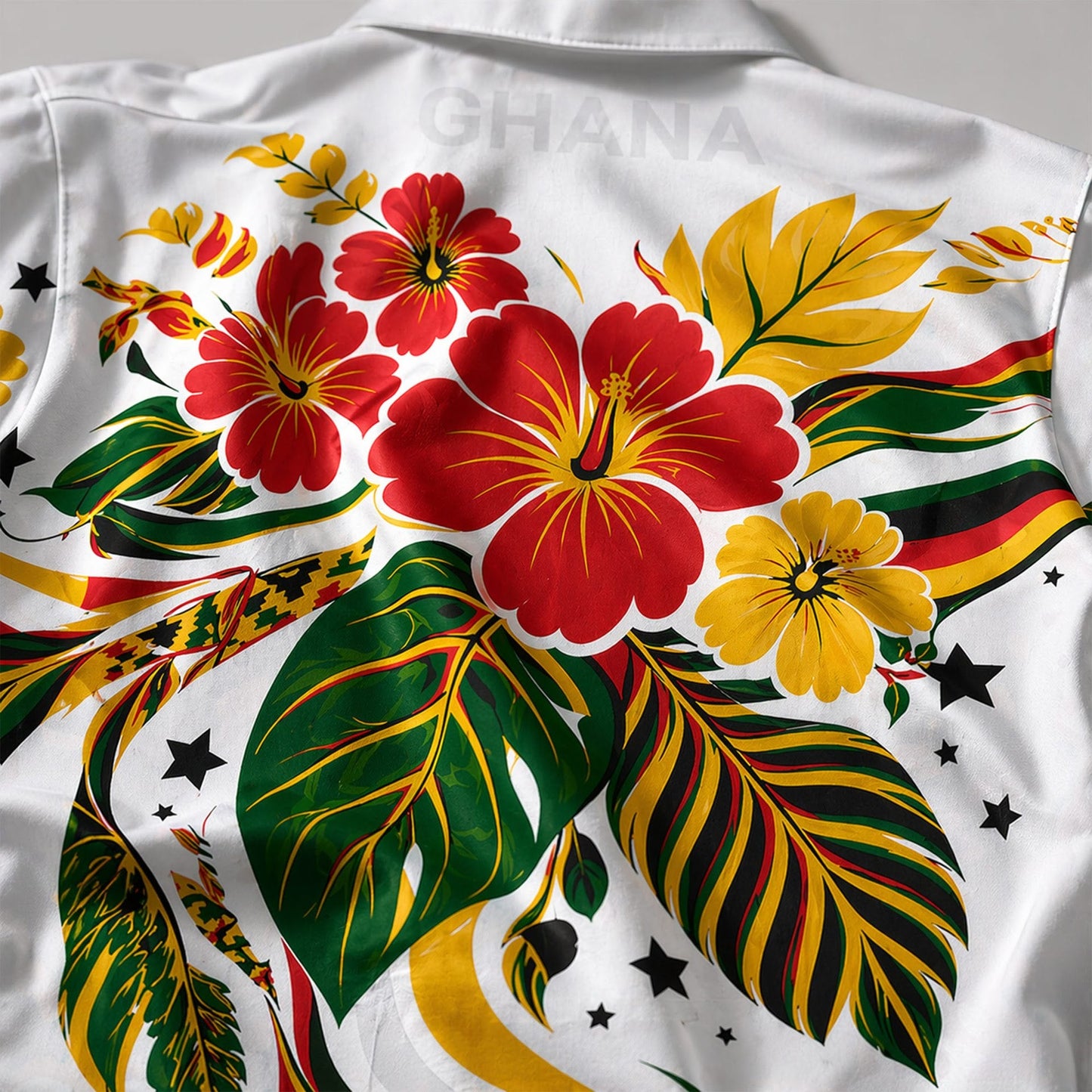 Ghana World Cup 2026 Floral Hawaiian Shirt PVT02 DATND LBN 90526