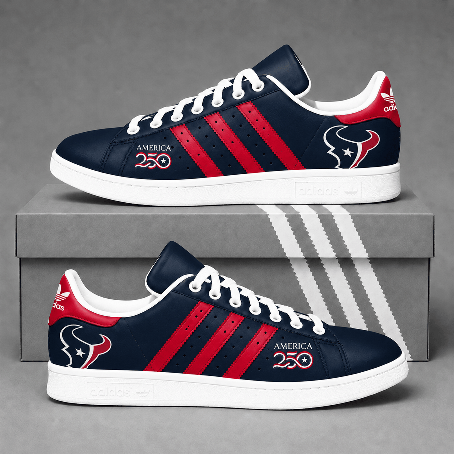 HOU x NFL Premium America 250 Team Pride Superstar Sneakers   150626