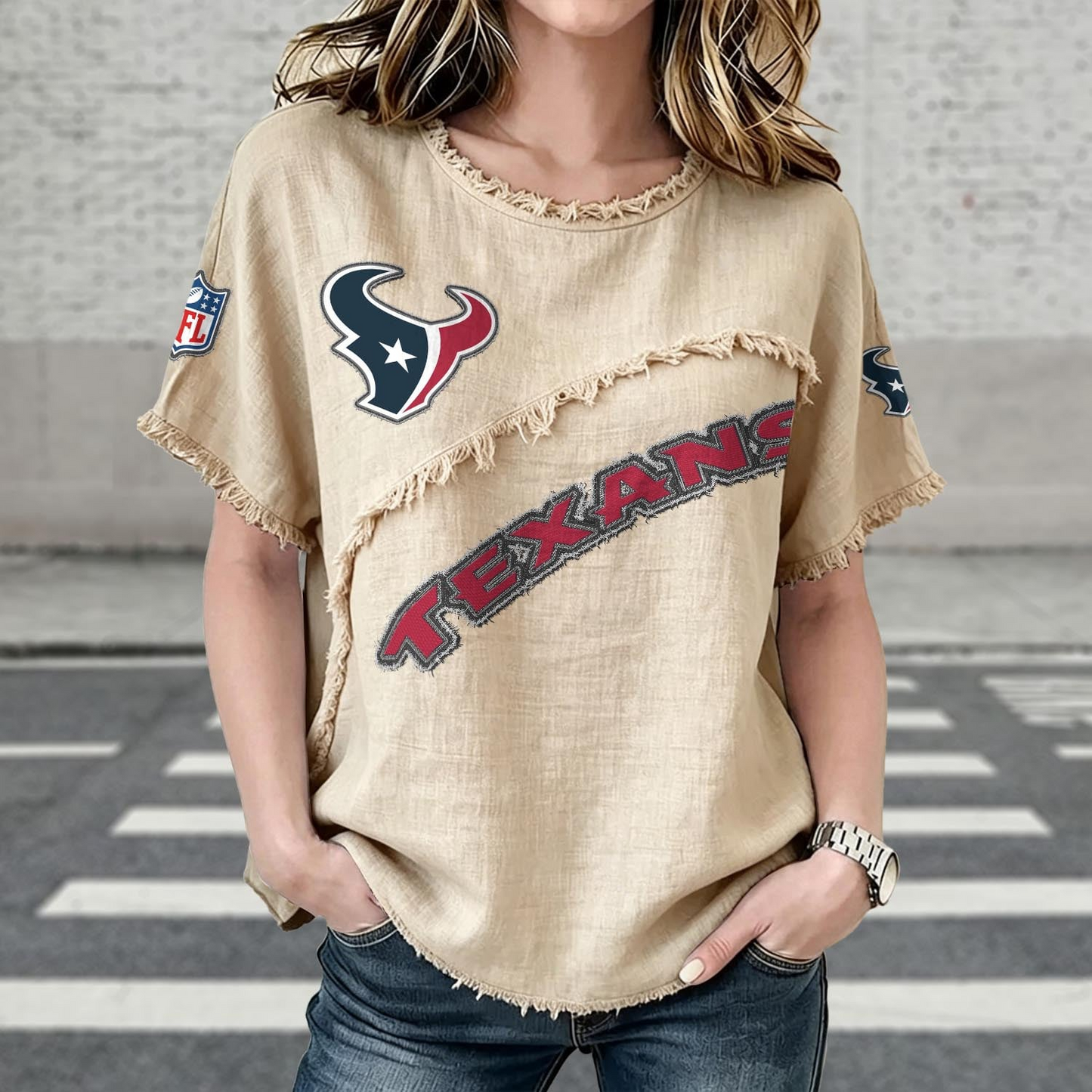 HOU x NFL Womenƒ??s Vintage O-Neck 2905 DatND DVT