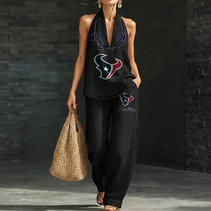 HOU x NFL Women's Vintage Washed Denim Suit DATND TANTD 030626