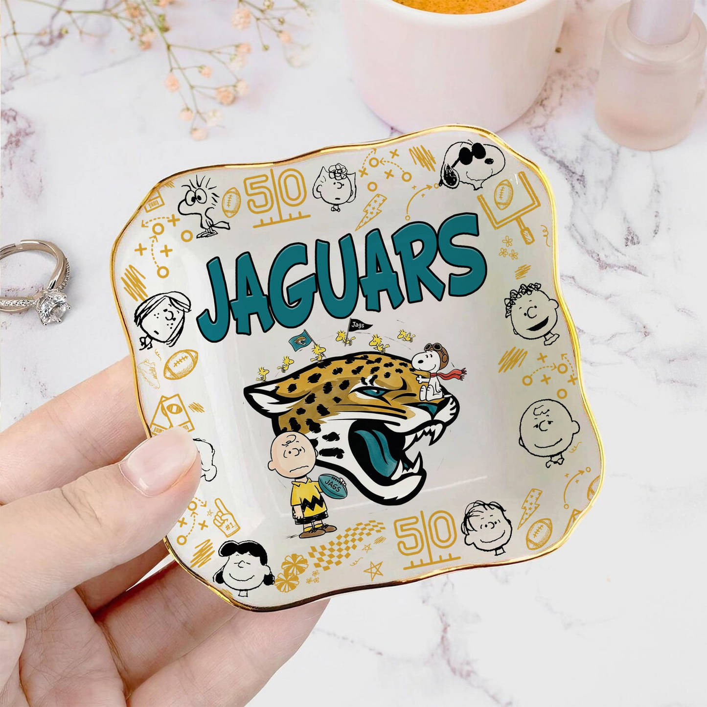 JAC x NFL Premium NFL Snoopy Jewelry Dish 0406 DatND DVT