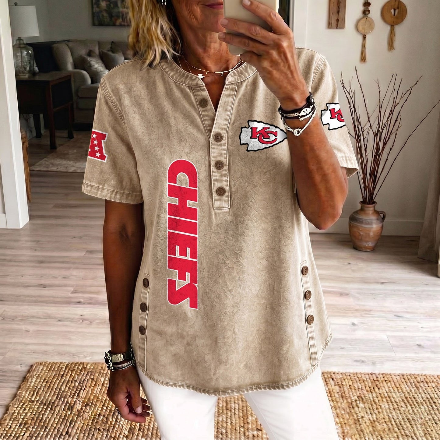 KAN x NFL Womenƒ??s Denim Casual Tops DATND LBN 190526