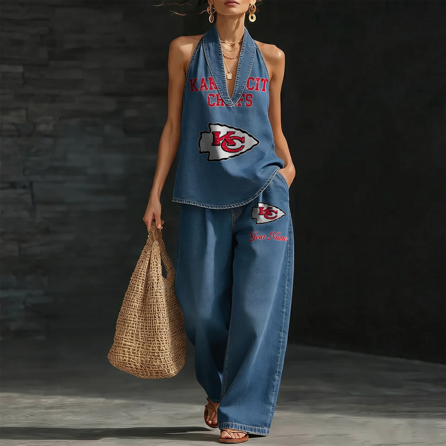 KCC x NFL Women's Vintage Washed Denim Suit DATND TANTD 030626