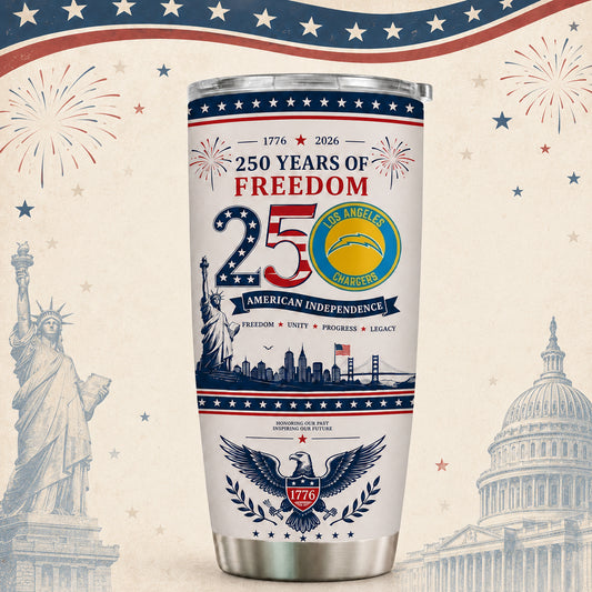 LAC x NFL 250th Anniversary Special Tumbler for Football Fans 170626