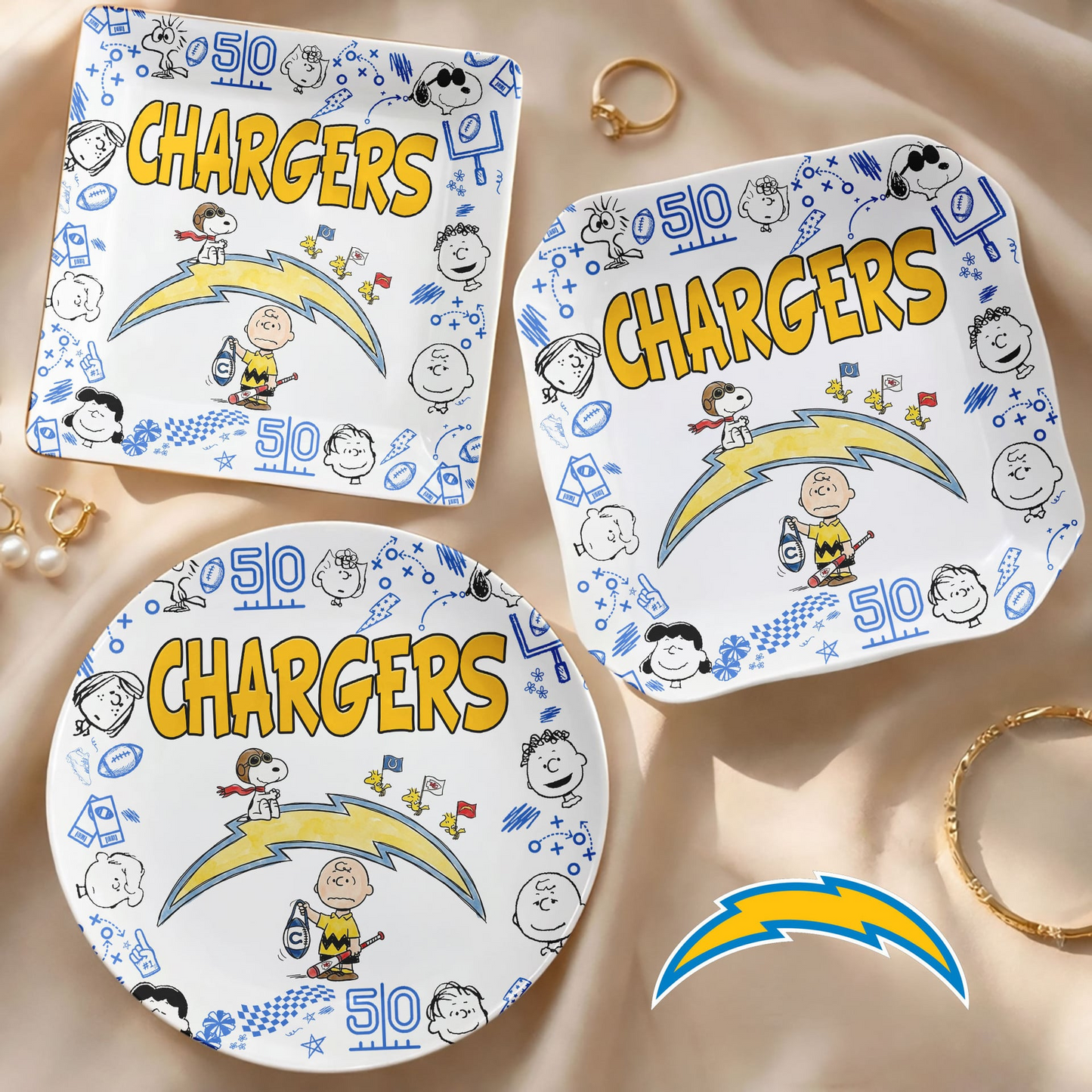LAC x NFL Premium NFL Snoopy Jewelry Dish 0406 DatND DVT
