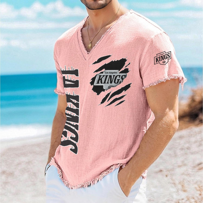 LAK x NHL V-Neck Linen Beach Shirt 1905 DatND DVT