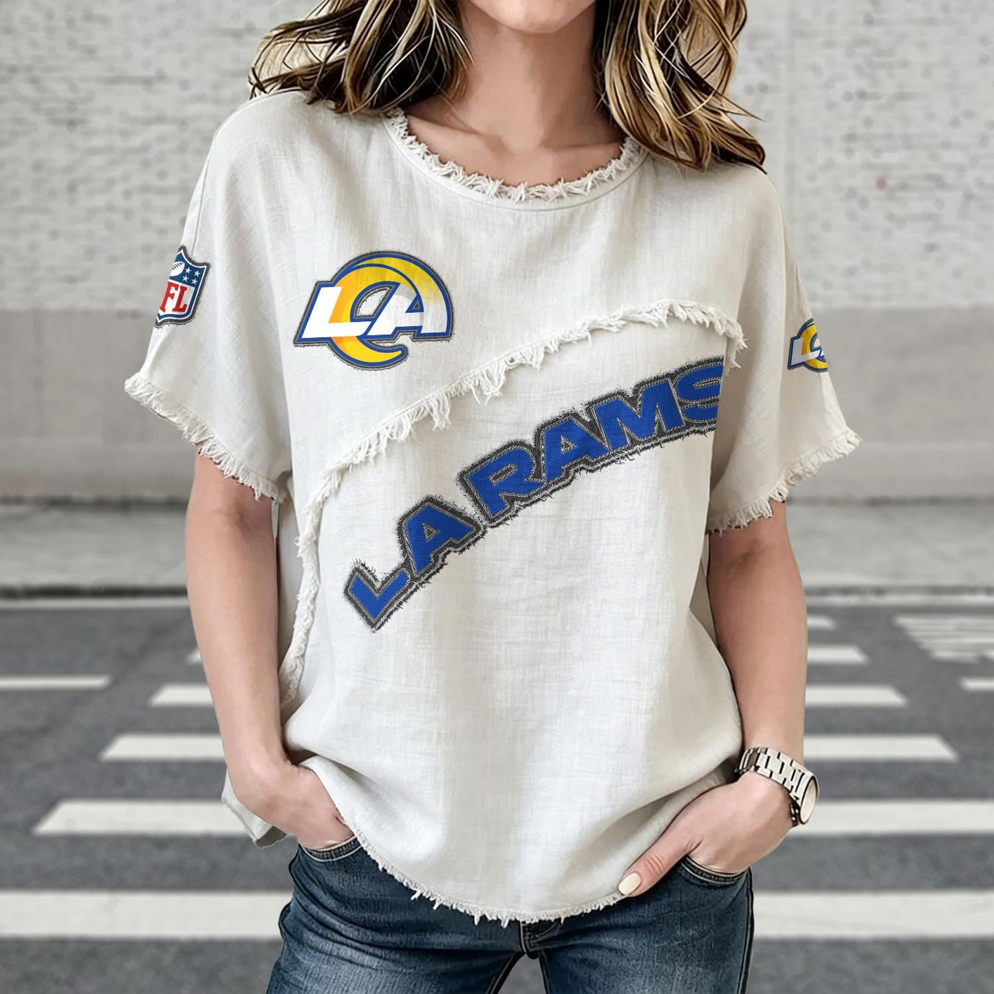 LAR x NFL Womenƒ??s Vintage O-Neck 2905 DatND DVT