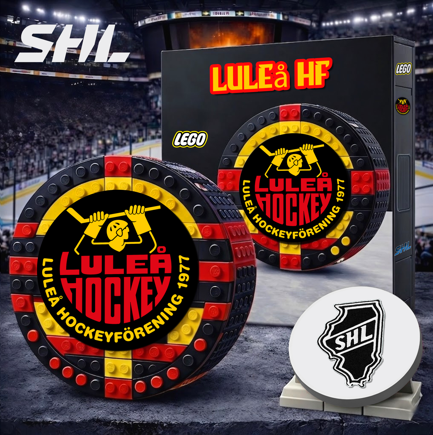 LUL x SHL Hockey 3D Puck Building Block Set Limited Editions NDT VHM 130426