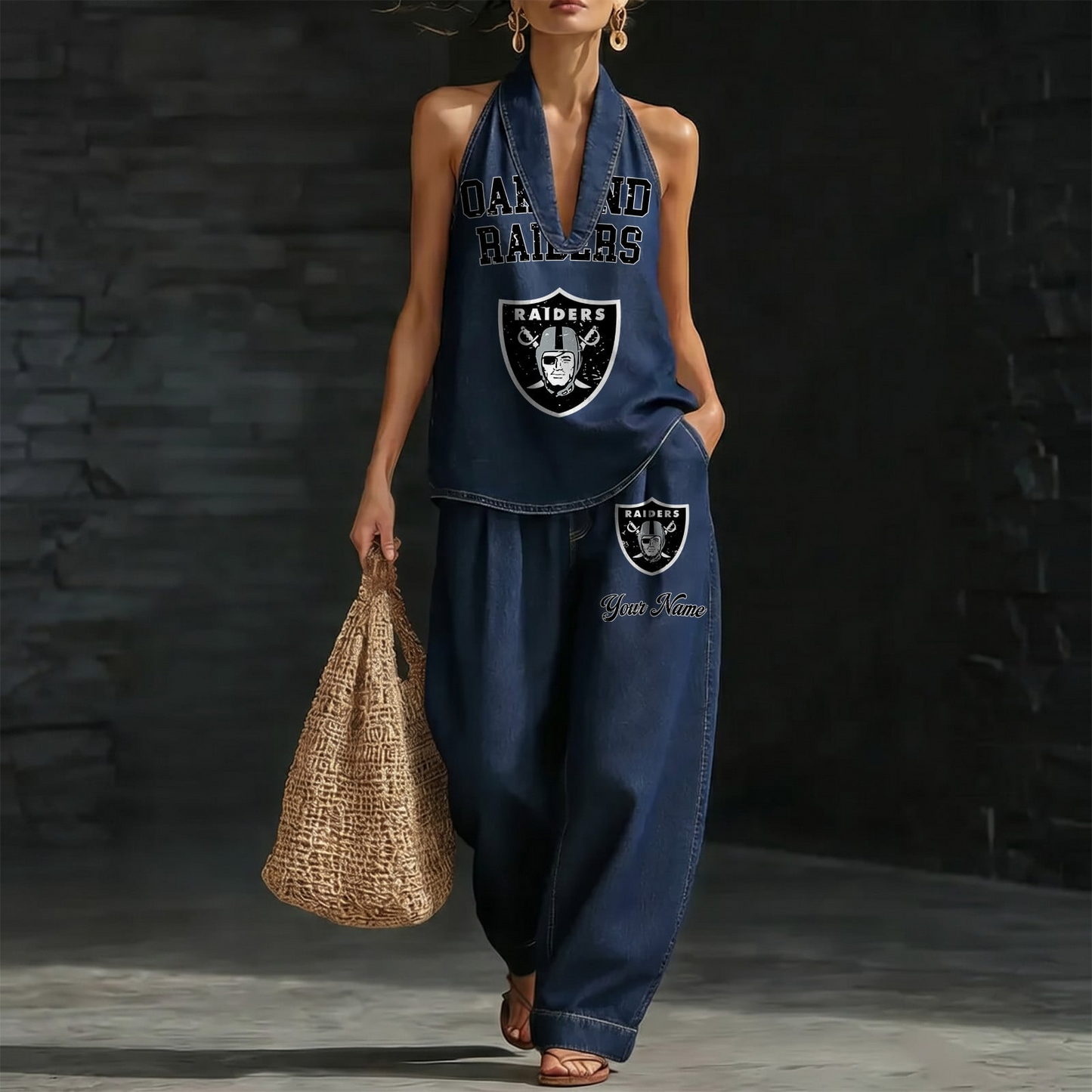 LVR x NFL Women's Vintage Washed Denim Suit DATND TANTD 030626