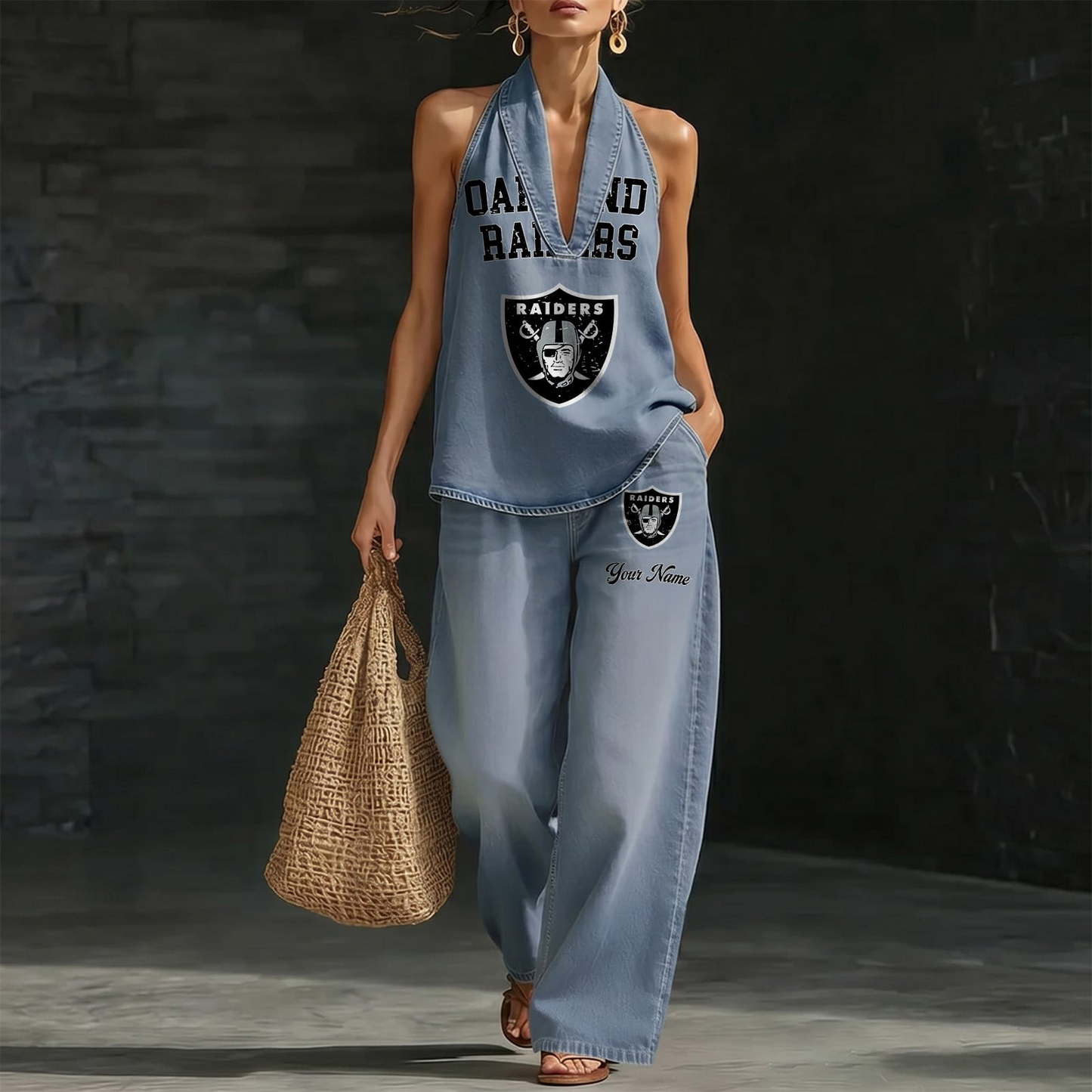 LVR x NFL Women's Vintage Washed Denim Suit DATND TANTD 030626