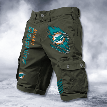 MIA x NFL Cotton Cargo Shorts DATND TANTD 2705