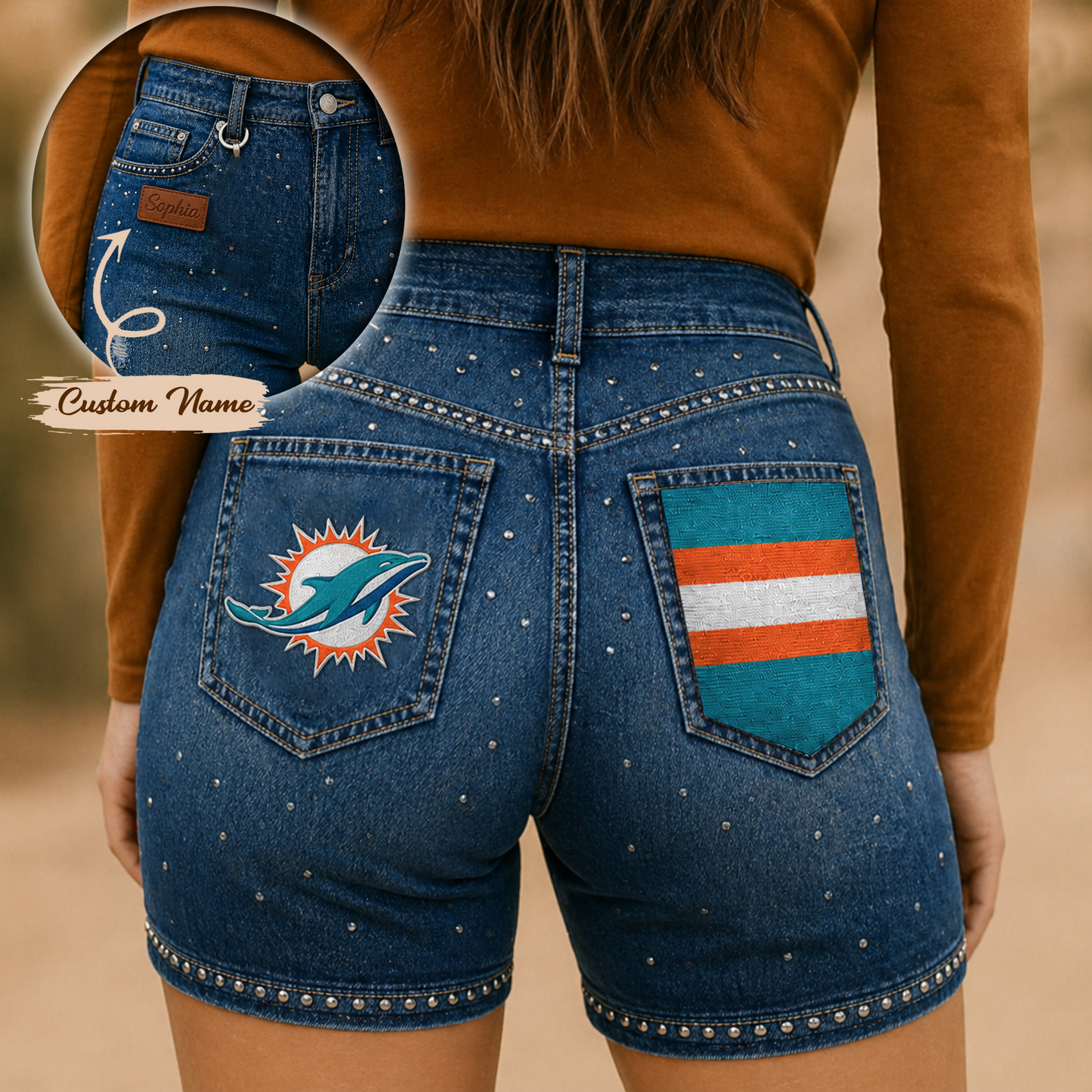 MIA x NFL Premium High Waisted Biker Shorts 0905 DatND DVT