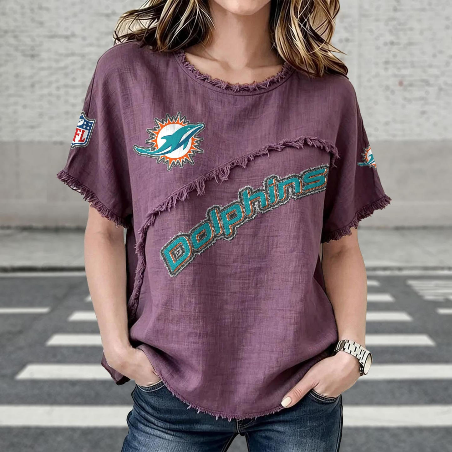 MIA x NFL Womenƒ??s Vintage O-Neck 2905 DatND DVT