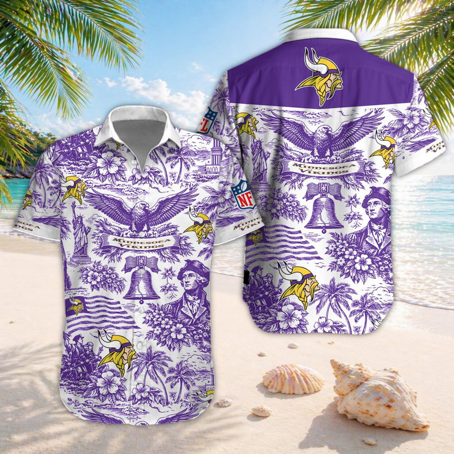 MIN x NFL Hawaiian Shirt 2006