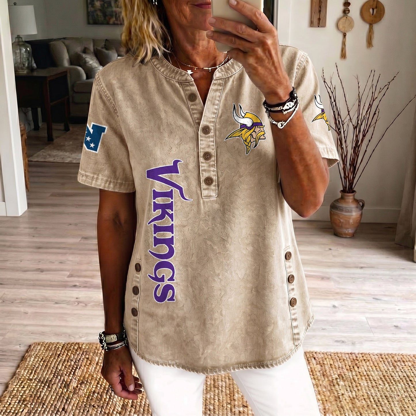 MIN x NFL Womenƒ??s Denim Casual Tops DATND LBN 190526