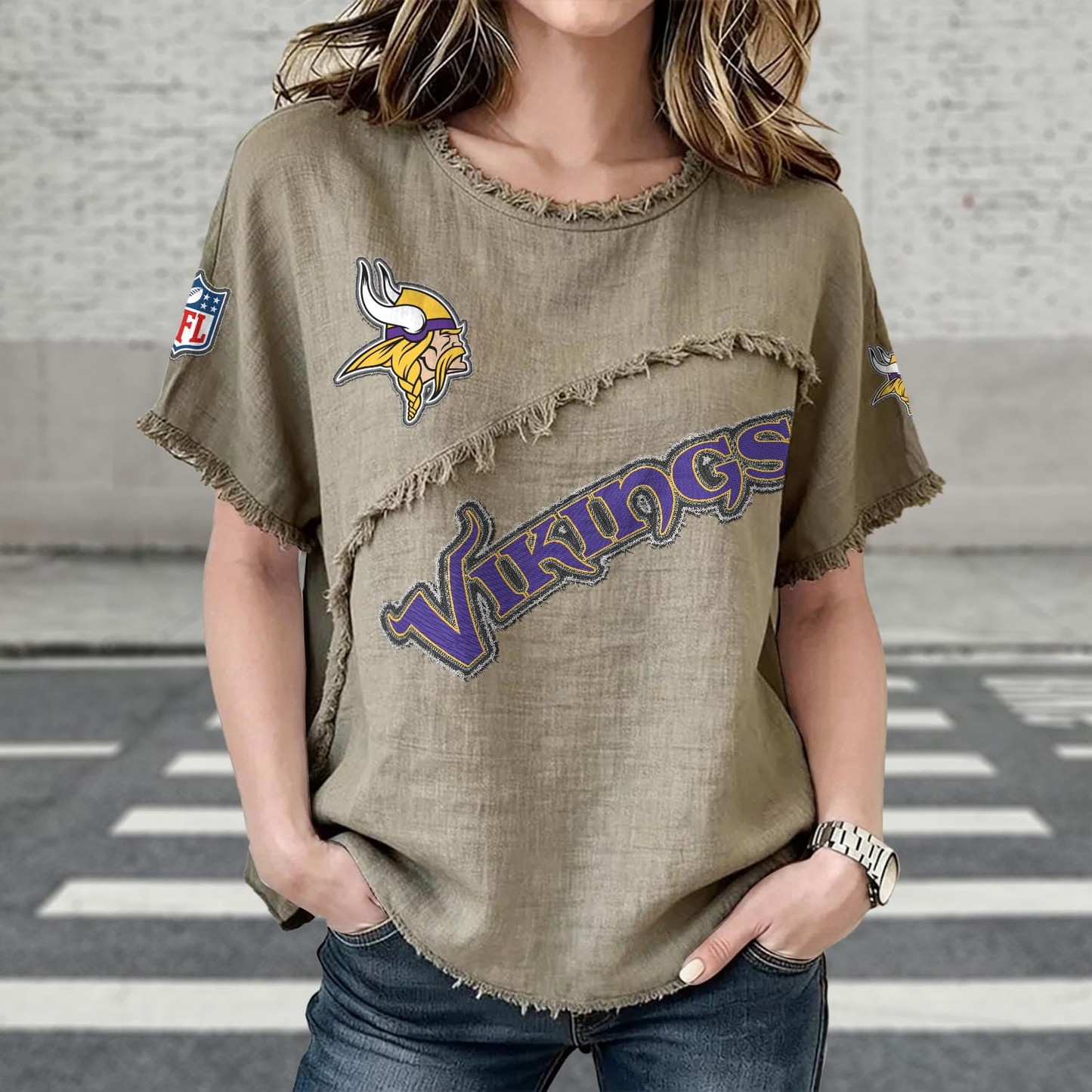 MIN x NFL Womenƒ??s Vintage O-Neck 2905 DatND DVT