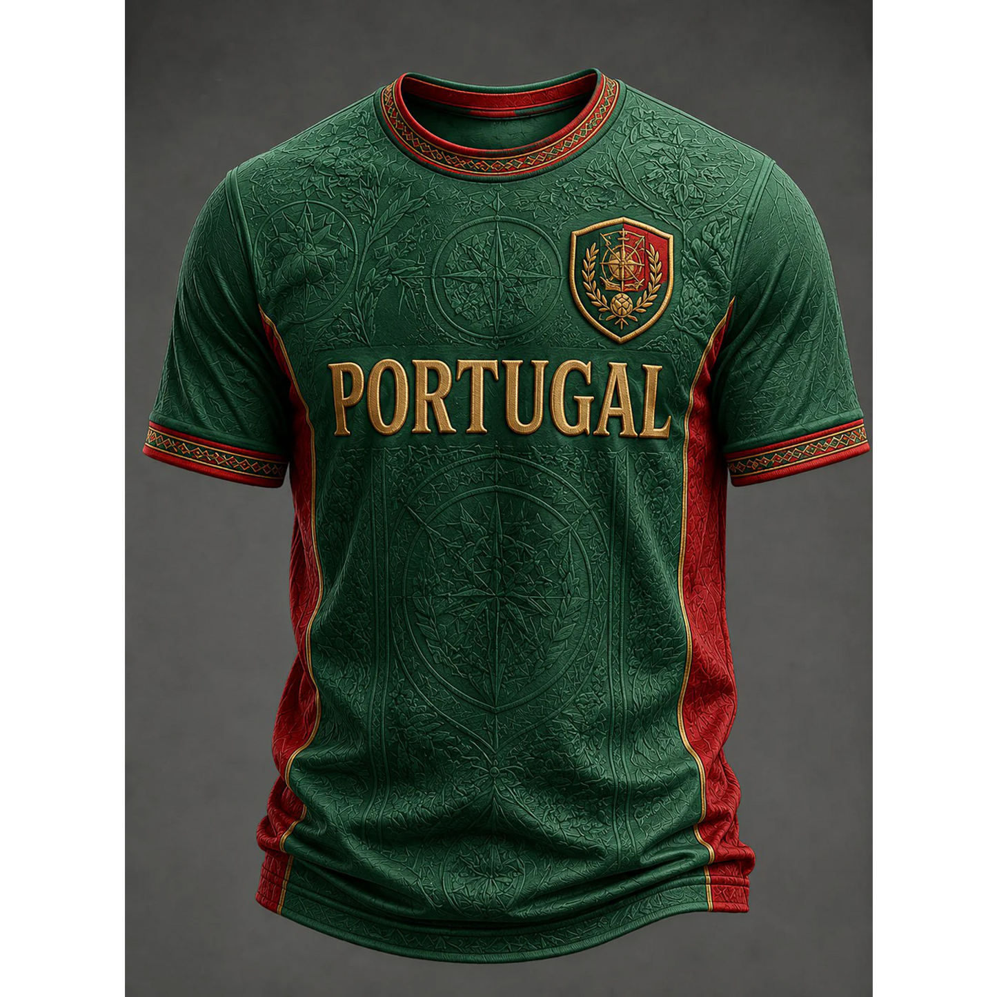Men's Portuguese Football Print Casual Top V9 180626