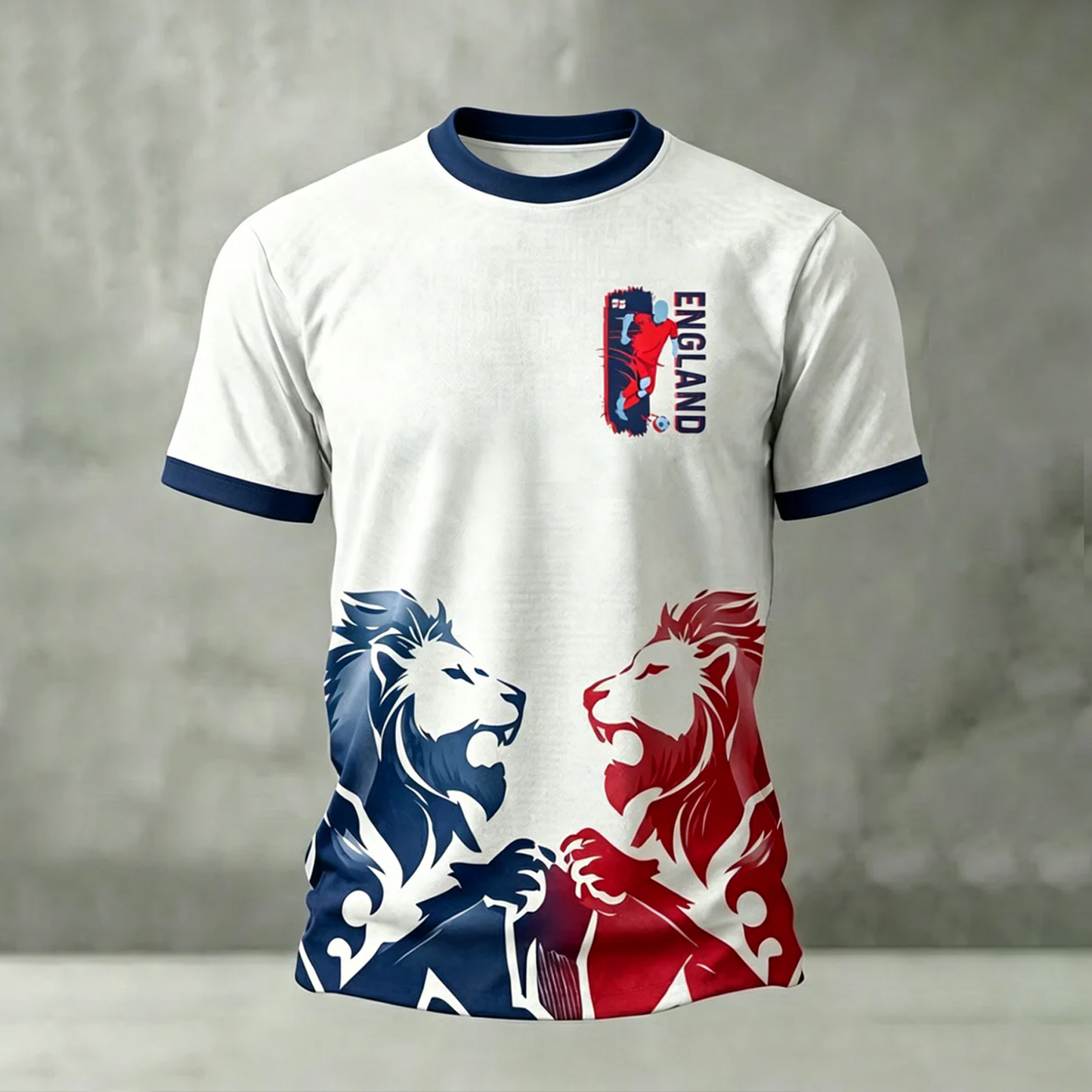 Men's UK Football Lover England Printed short sleeves t-shirt V6 0106 DatND DVT