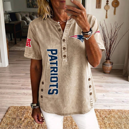 NE x NFL Womenƒ??s Denim Casual Tops DATND LBN 190526