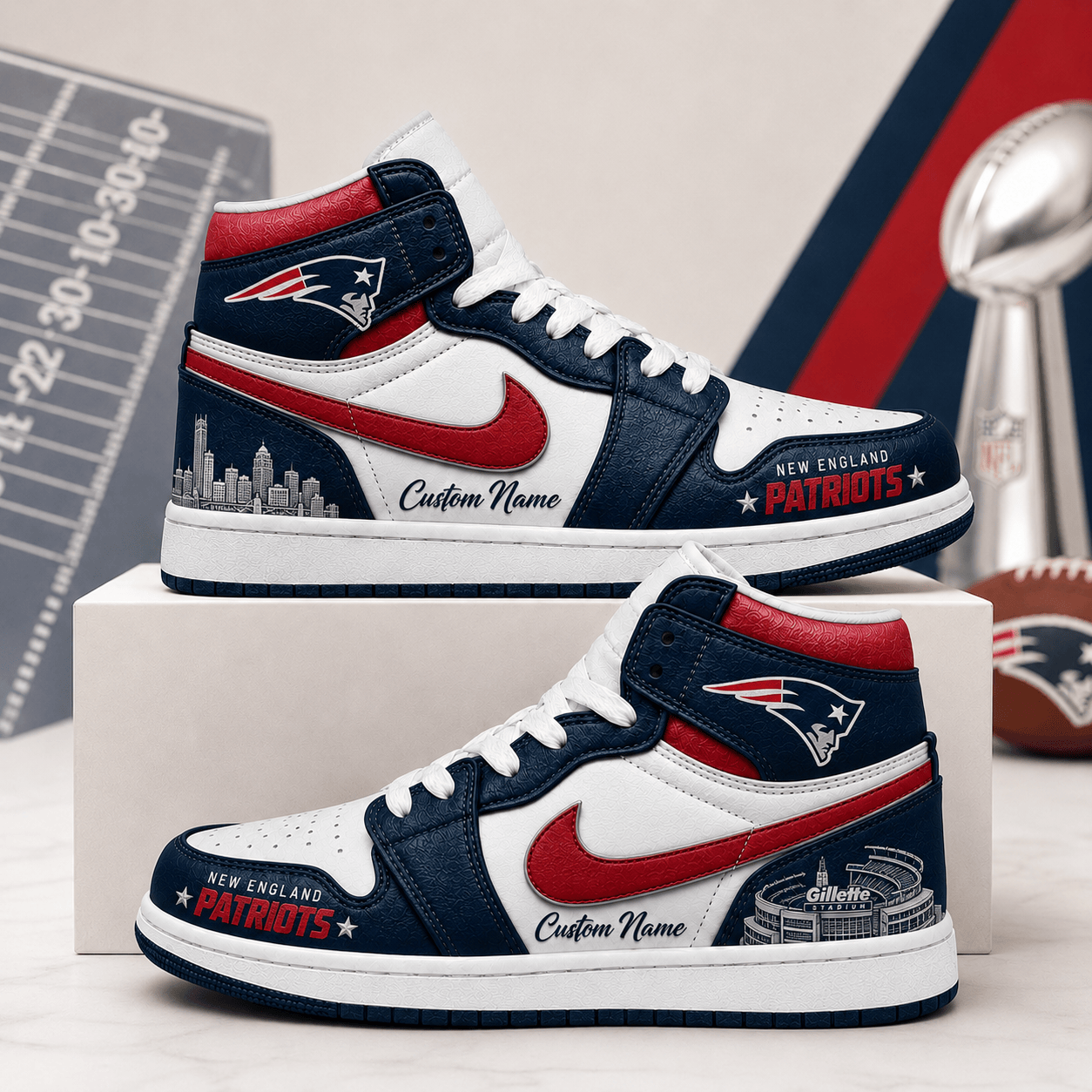 NEP x NFL Luxury Air Jordan 1 Sneakers 230626