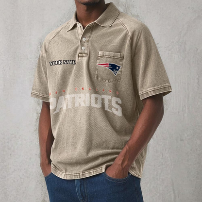 NEP x NFL Men's Distressed Turn-Down Collar Polo DATND TANTD 250526