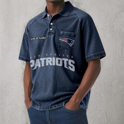 NEP x NFL Men's Distressed Turn-Down Collar Polo DATND TANTD 250526