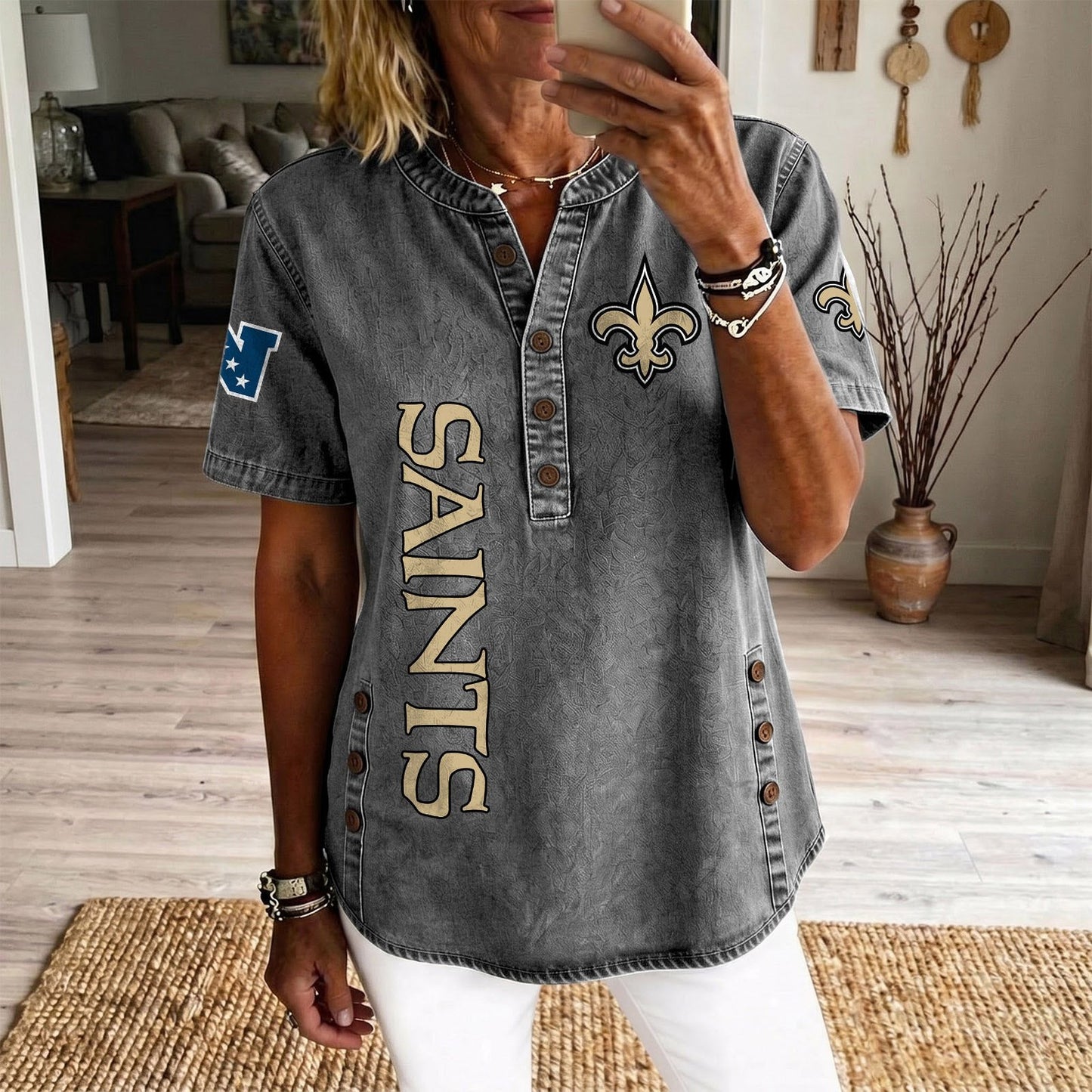 NO x NFL Womenƒ??s Denim Casual Tops DATND LBN 190526