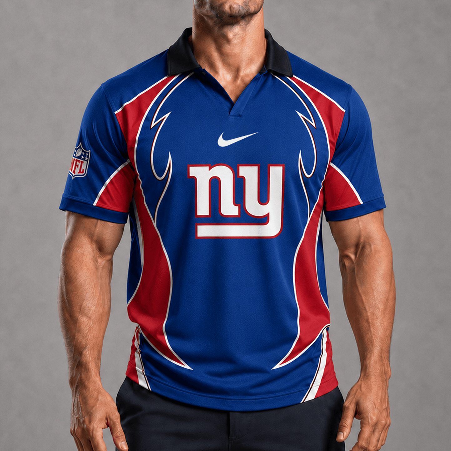 NYG x NFL Premium Rugby Polo Shirt 1506
