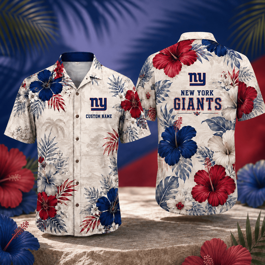 NYG x NFL Tropical Floral Hawaiian Shirt 160626