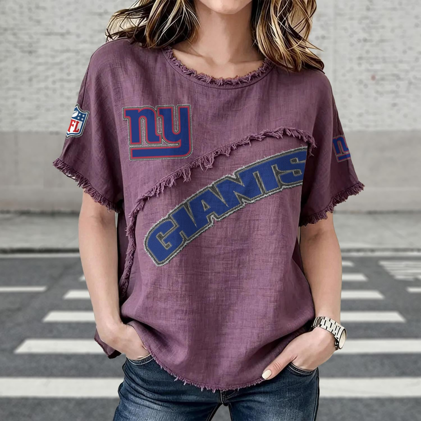 NYG x NFL Womenƒ??s Vintage O-Neck 2905 DatND DVT