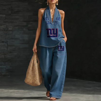 NYG x NFL Women's Vintage Washed Denim Suit DATND TANTD 030626