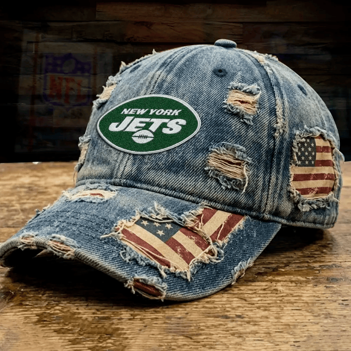 NYJ x NFL Denim Washed Cap V2 2805 DatND DVT