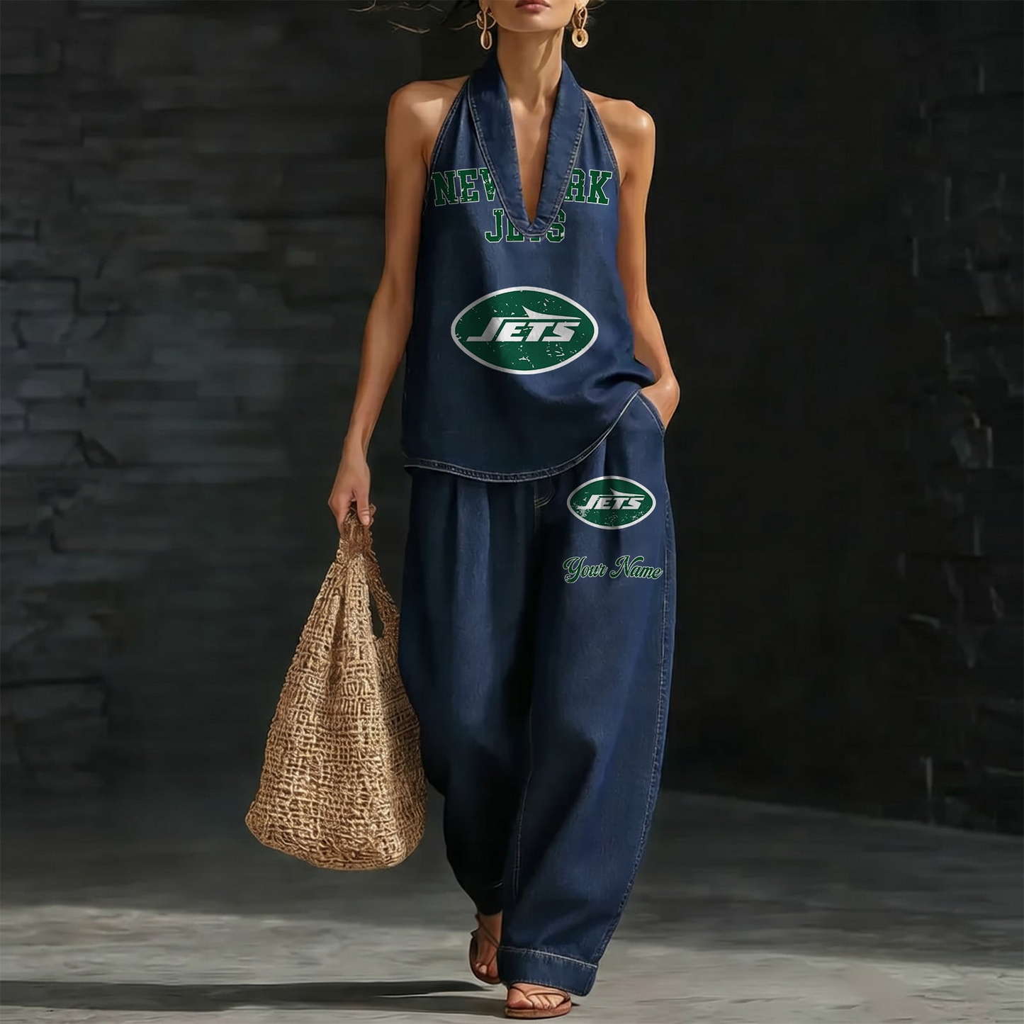NYJ x NFL Women's Vintage Washed Denim Suit DATND TANTD 030626